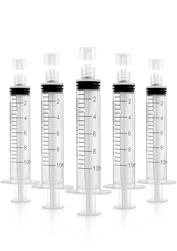 Luer Lock Syringe 10ml - Sterile Disposable Syringes without Needles (10 Pack) Individual Sealed Packaging