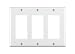 Leviton 80411-W 3-Gang Decora/GFCI Device Decora Wallplate, Standard Size, Thermoset, Device Mount, White