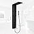 BATHLAVISH Shower Panel Tower System, 4 in 1 Stainless Steel Rainfall Shower Panels with 4-Functions, 8 Body Massage Jets, Handheld Head, Wall Mounted Matte Black