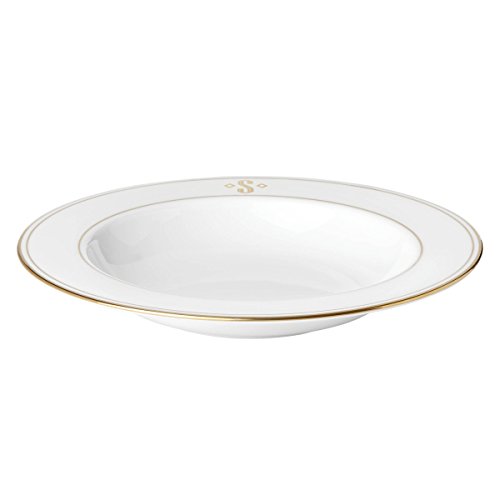 Lenox Federal Gold Block Monogram Dinnerware Pasta Bowl, S