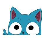 Fairy Tail cat Peeking Vinyl Decal Sticker UV & Water Proof Water Bottle Bumper Window Laptop Gift in USA Made 4'