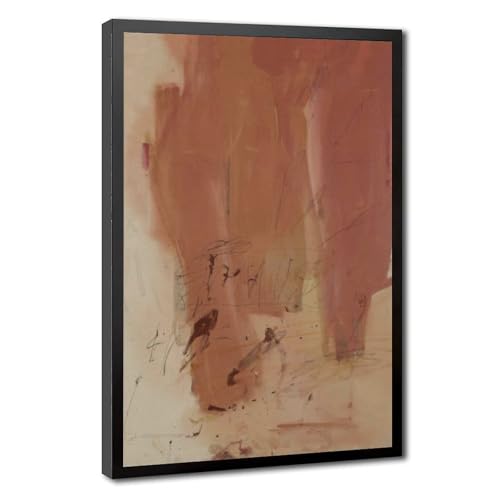 Abstract Terracotta Wall Art, Neutral Earth Tone Canvas Print, Modern