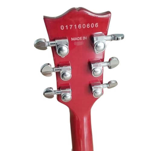 Guitare électrique simple pan coupé avec incrustations éclair