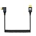 Twozoh 90° Degree Coiled Mini HDMI to HDMI Cable, Right Angled Mini HDMI to HDMI Coiled Cable Support 4K/3D 1080p Extend up to 1.5M / 5FT