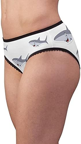 SpreadPassion Shark Panties, Shark Underwear, Briefs, Cotton Briefs, Funny Underwear, Panties For Women