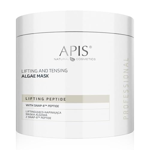 APIS Lifting Maschera alghe 200 g con peptide SNAP-8 e acido ialuronico 4D – Riduzione delle rughe espressionali, dell'umidità e effetto simile al botox