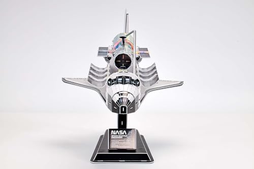 Revell 3D Puzzle Space Shuttle Discovery I F&uuml;r Raumfahrt-Enthusiasten I 126 Teile f&uuml;r Kinder, Erwachsene, Jungen und M&auml;dchen ab 8+ Jahren I inkl. St&auml;nder I Bauspa&szlig; und Geschenkidee I 49 cm Lang
