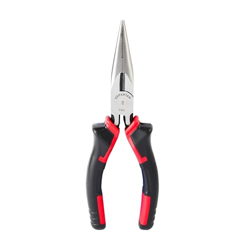 Image of Spartan 6 Inch Long Nose Plier With Chrome Vanadium Steel | Narrow Nose For Precision Work | Designed For Gripping, Bending And Holding Wires | Home DIY, Electrician And Workshop Use