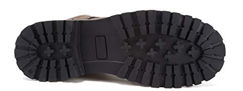 EYUSHIJIA Botas de neve masculinas impermeáveis para uso ao ar livre, Brown-fur Lining, 7.5