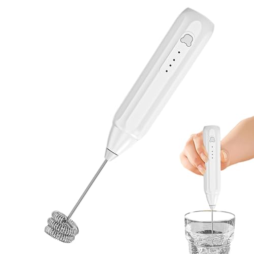 Rechargeable Milk Frother - Electric Milk Frother Handheld | Automatic 3-Speed Electric Blender | Lightweight Handheld Coffee Bl