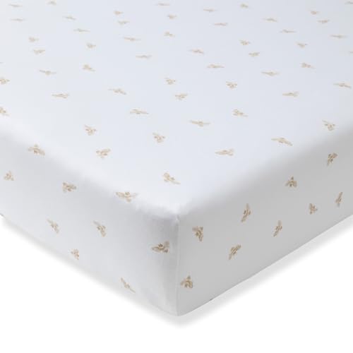 Burt's Bees Baby Essential Organic Cotton Fitted Crib Sheet, Breathable