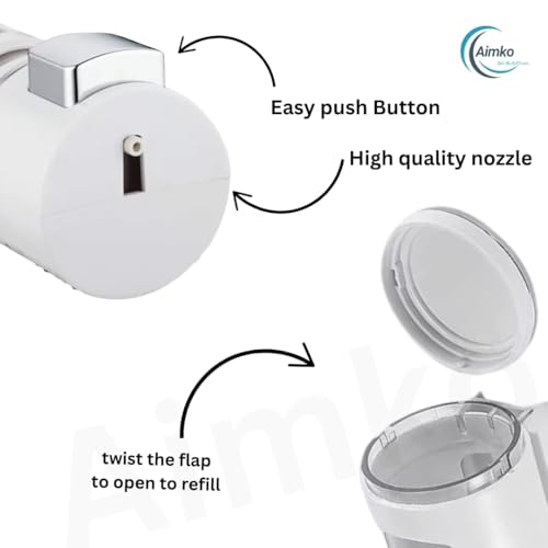 Image of 400 ML Wall Mounted Soap Dispenser | ABS Material with Transparent Liquid Indicator, Ideal Hand Wash Dispenser Bottles | Ideal for Wash Basin or Kitchen Sink | Home | Office (White)
