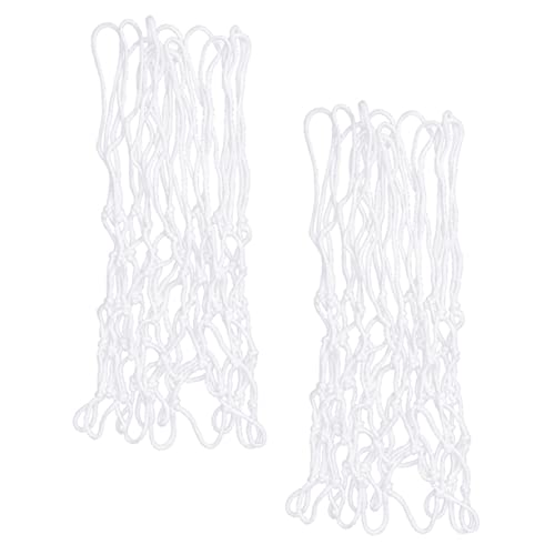 Garneck 2pcs High-Density Basketball Playing Nets Wear-Resistant Chinlon Material Easy Installation Suitable for Indoor/Outdoor Courts