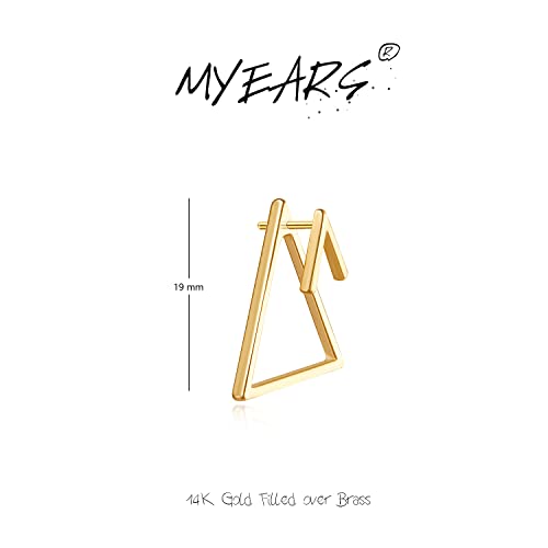 MYEARS Women Earrings Gold Stud 14K Small Simple Hypoallergenic Everyday Jewelry4
