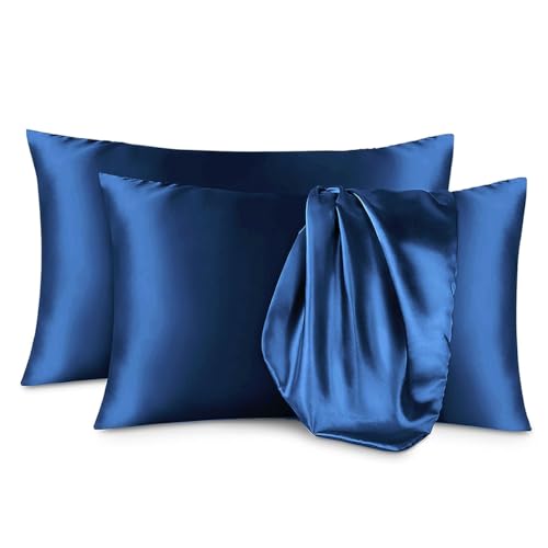 Briarwood Home® Satin Pillowcase for Hair & Skin - Softer Than Silk Cooling Satin Pillow Case Set of 2 with Envelope Closure, Soft Breathable Smooth Cases Queen (20