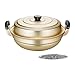 FewNvWa Pentola in Alluminio per Cottura a Vapore con Coperchio, Universale per Cucinare Gnocchi, Zuppe, Adatta per La Cucina di Famiglia, Sala Da Pranzo G, Oro 38.5x23cm immagine