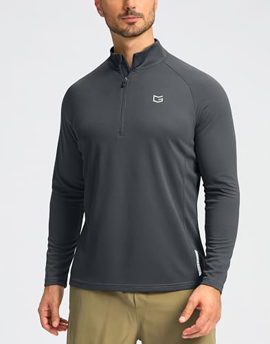 Image of G Gradual Men's Quarter Zip Pullover Running Athletic Shirts Long Sleeve | Lightweight, Quick Dry, Moisture Wicking, Sun Protection, 1 /4 Zip Golf Pullover for Men Workout, Gym, Hiking, Casual