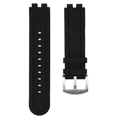 Adebena Silky Soft Silicone Watch Band Quick Release Watch Strap for Pebble Steel