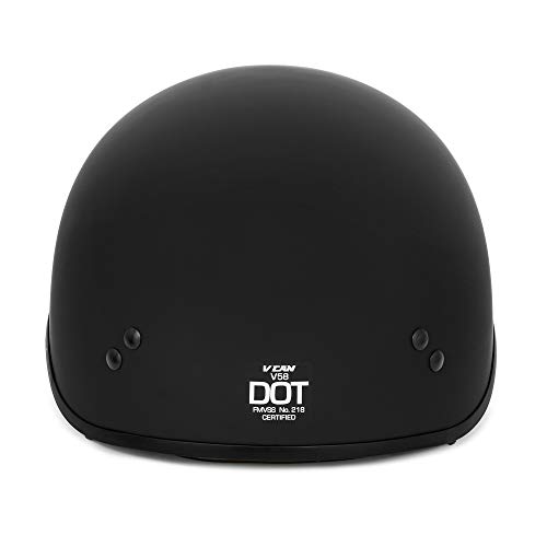 VCAN Cruiser Half Face Motorcycle Helmet With Drop-Down Sun Visor, Removable Peak And Quick Release Buckle