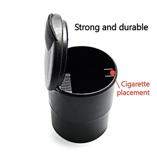 Goliton Led Portable Car Truck Auto Office Cigarette Ashtray Holder Cup - Black #TOP3