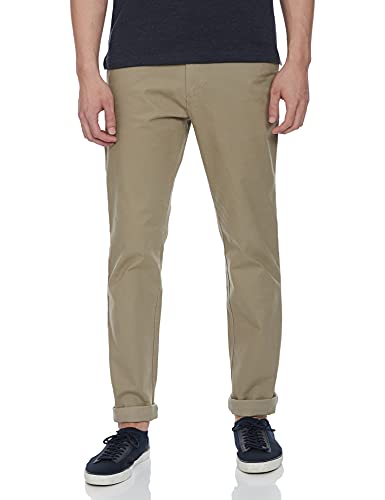 Image of Marks & Spencer Mens Solid Mid Rise Slim Fit Chinos