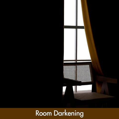Image of MIULEE Golden Blackout Velvet Curtains Drapes 96 Inch Long 52 inchx96 inch Bedroom