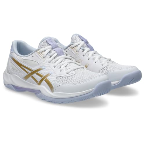 ASICS ASICS Women's Gel-Rocket 12 Volleyball Shoes, 8.5, White/Champagne