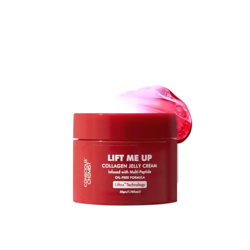 Image of Conscious Chemist Collagen Jelly Face Cream 50g | Niacinamide & Hydrolyzed Collagen | Powered by 6 peptides & Liftox technology | Sagging, Fine lines & Dullness | Anti-Aging Moisturizer | All Skin Types