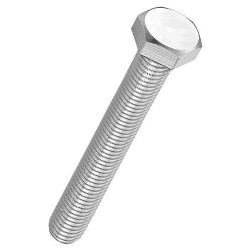 Image of Kozelo 2 Pcs Hex Head Screws Bolts - [M14-2x120] 304 Stainless Grade A2-70 Steel Fully Threaded Hex Tap Metric Hexagon Head Machine Bolts Right Hand External Hex Drive, Silver