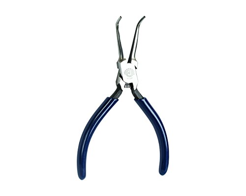 Alicates de punta curvada Jonard Tools JIC-3385 con mango azul de 5-1/2"