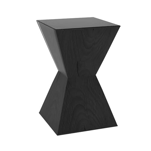 Colonne en Bois Noir 28x28x45 cm : Solution Stable pour Exposer Vases et Décors de Fête - 2