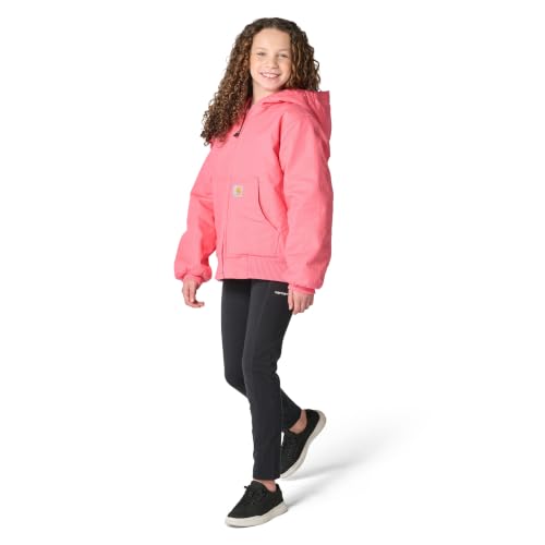 Image of Carhartt Girls' Zip Front Canvas Insulated Hooded Active Jacket