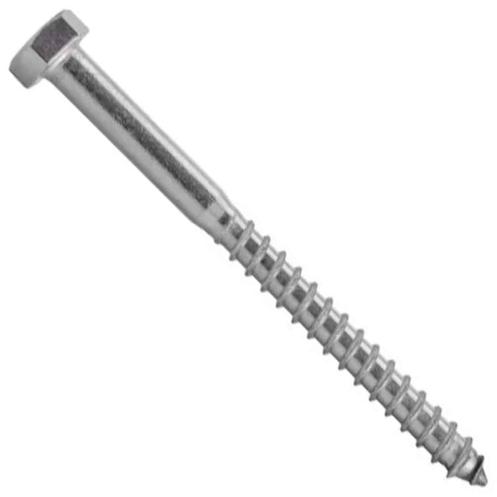 200 Vis à Bois Tête Hexagonale Tirefond 5 x 25 mm - DIN 571 - NFE25-607 - UNI 704 - Inox A4 - D-Work