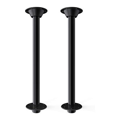 Manufacturers' Select ITC RV or Boat Table Leg System. 2 Complete SurFit 29" Leg Sets, Black, Recessed Mount with Aluminum Floor and Table Bases Cover