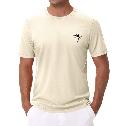 T-shirt en coton décontracté homme manche courte montre étanche