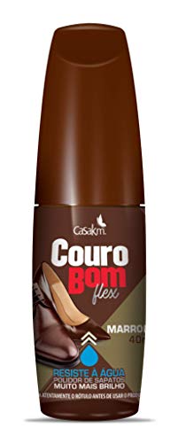 Casa Km Polidor De Sapatos Couro Bom Flex Marrom 40Ml
