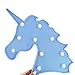 Produktbild Yansion Einhorn LED Nachtlicht Lampe, Bett Licht für Kinderzimmer, Dekoration Schreibtisch Licht Leselicht, Party Zubehör, Batteriebetrieb, 4 Farben, blau