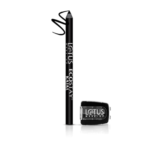 Lotus Make-Up Ecostay Kajal Pencil With Sharpener | 10Hr Long Sta...