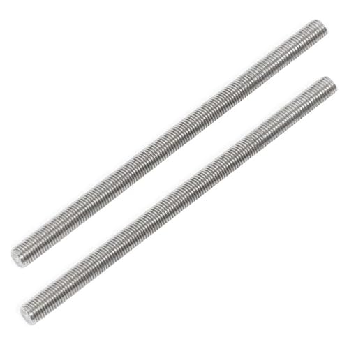 KSeSii 2 pezzi M6 M8 M10 M12 M14 M16 M18 M20 250 mm di lunghezza bullone a filettatura fine 304 barra filettata in acciaio inossidabile barra filettata completa perno(M 10 x 1.0 x 250)
