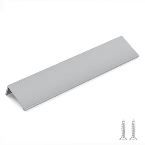Image of Goldenwarm 100 Pack 6-1 /4in Brushed Nickel Finger Edge Pulls Drawer Finger Pulls Kitchen Hardware Handles Bedroom Dresser Drawers