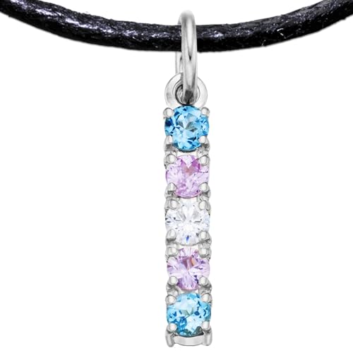 Ciondolo Bandiera Transgender con Collana, ciondolo artigianale Trans con gemme in argento 925, anche per braccialetti, collane, catene - Non-Binary (Argento placcato platino, Gioielli Transgender)