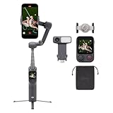 Osmo Mobile 8P stabilizzatore per iPhone e Android, modulo di tracciamento, telecomando, tracciamento nativo, manico telescopico e treppiede integrati, batteria da 10 h, stabilizzazione su tre assi