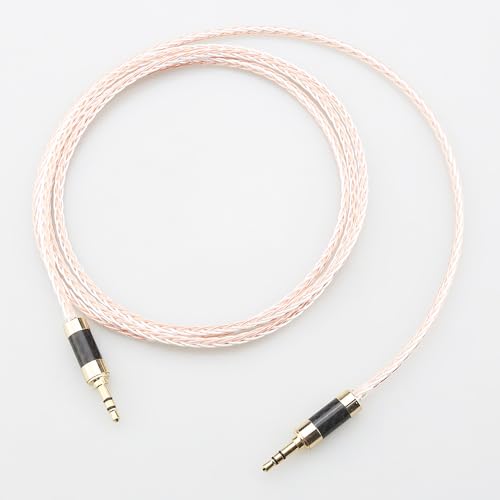 Cable auxiliar estéreo de 3.5 mm de 0.5 m con conectores dorados miniatura 4