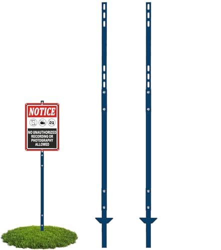 2 Pcs Yards Sign Stakes 48 Inches Outdoor Lawn Garden Metal Holder