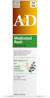 A+D Medicated Rash Ointment 1.5 oz– Relieves Rash & Skin Irritated Skin from ...