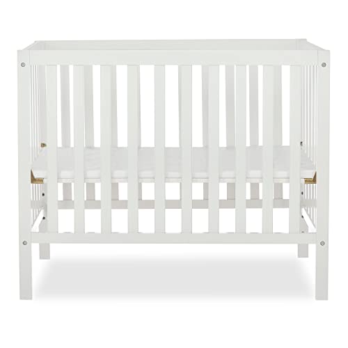 Dream On Me Edgewood 4-In-1 Convertible Mini Crib In White, Jpma Certified, Non-Toxic Finish, New Zealand Pinewood, With 3 Mattress Height Settings, Included 1" Mattress Pad #TOP1
