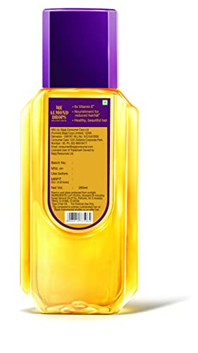 Bajaj Almond Drops Hair Oil | 6X Vitamin E Nourishment | Non-Sticky Hair Oil For Hair Fall Control | 285ml - Image 3