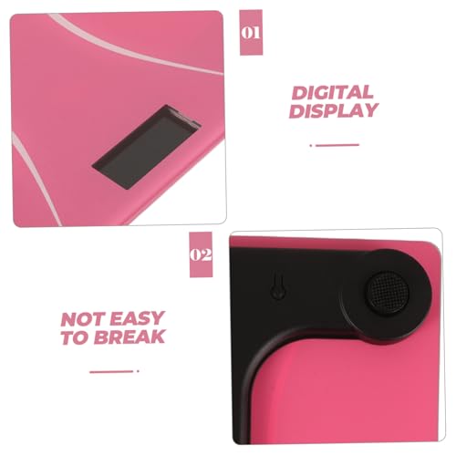 Balance électronique compacte et précise avec affichage digital rechargeable rose