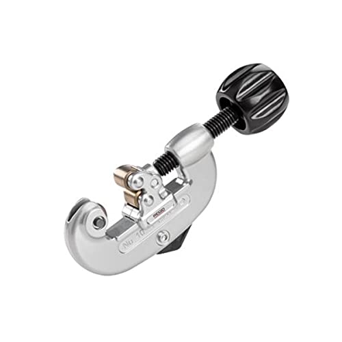 RIDGID 32915 Model 10 Screw Feed Tubing Cutter with Heavy-Duty Wheel 3-25 mm Capacity, Silver/Black, Small