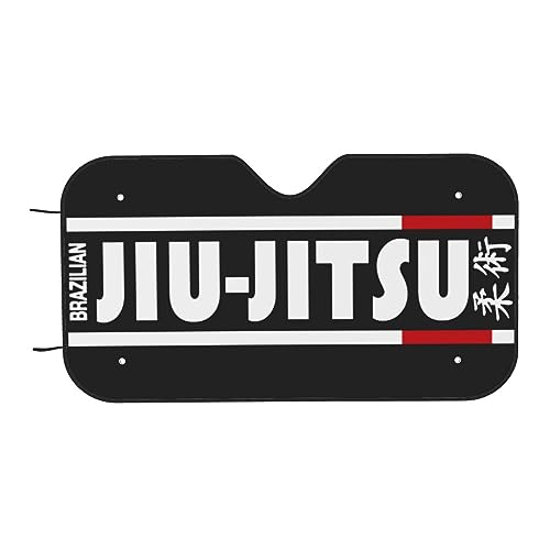 Jiu Jitsu Line Car Sunshade Cover Automobile Windshield Foldable Sun Visor Apply for Van Truck Trailer